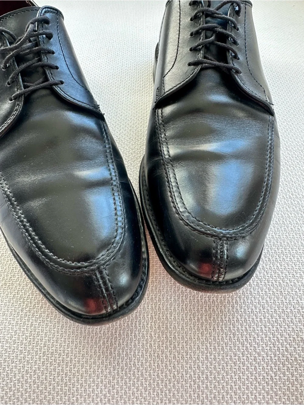 Allen Edmonds 8 D LaSalle Black Leather Split Toe Derby Oxford Lace Dress Shoes